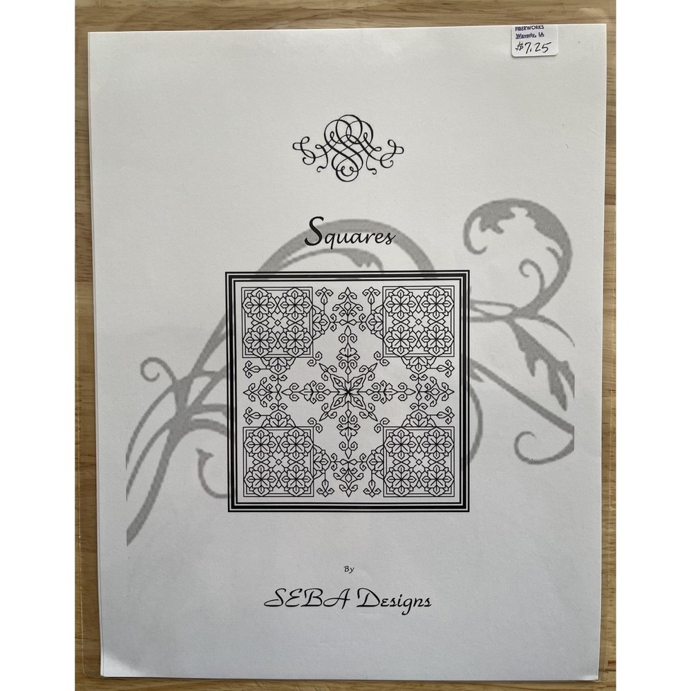 SEBA Designs SQUARES Blackwork Needlepoint‎ Chart Pattern